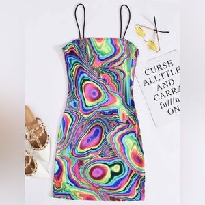Never Worn SHEIN Icon Tie Dye Bodycon Dress